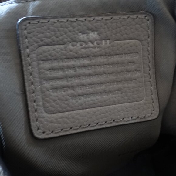 Coach Grey Leather Turnlock Edie Shoulder Bag - Picture 5 of 5